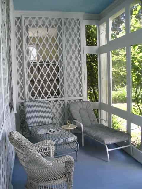 fresh paint - a screened porch